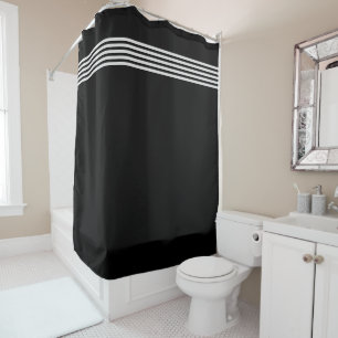 Black and white stripes bathroom