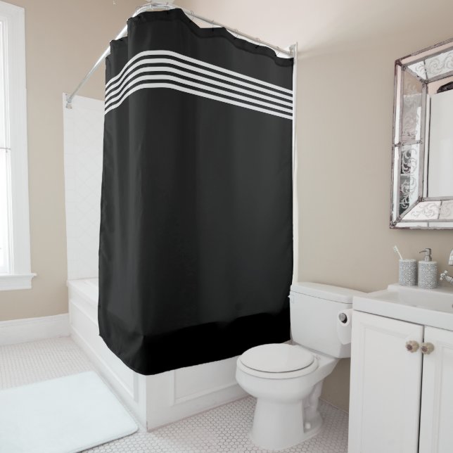 Black and white stripes bathroom (In Situ)