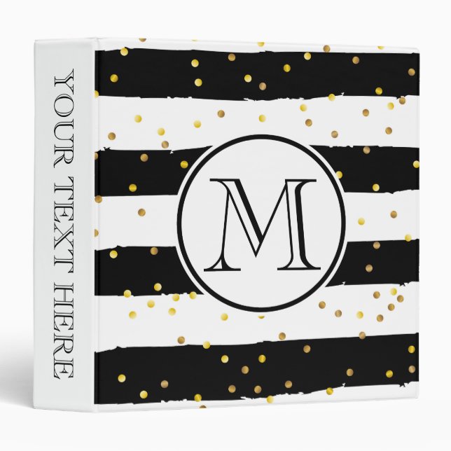 Black and White Stripes Binder (Front/Spine)