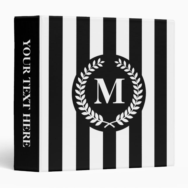 Black and White Stripes Binder (Front/Spine)