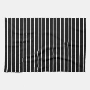 Black and White Stripes Design Kitchen Towel