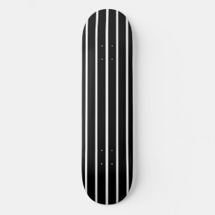 Black and White Stripes Design Skateboard