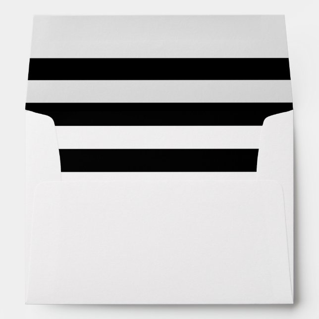Black and White Stripes Envelope (Back (Bottom))