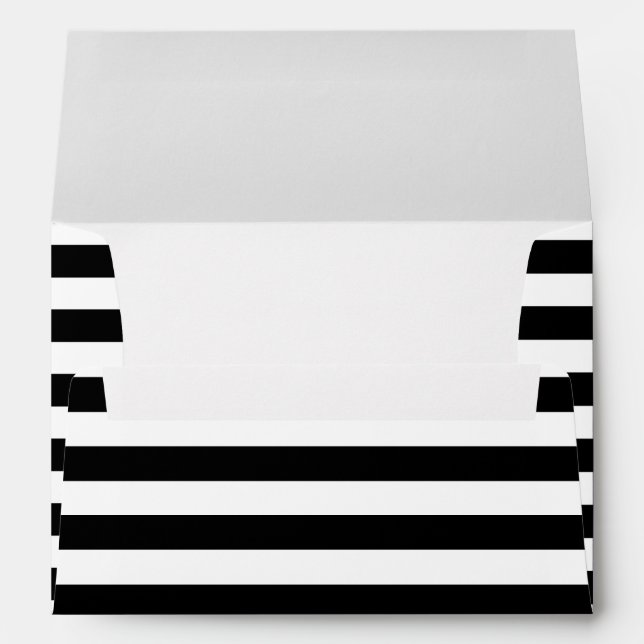 Black and white stripes & gold star & pilots wings envelope (Back (Bottom))