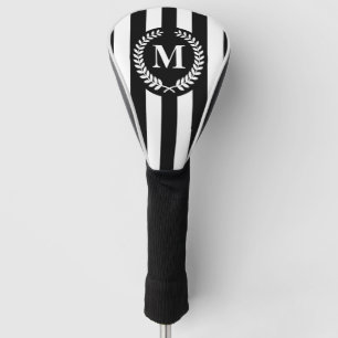Black and White Stripes Golf Head Cover