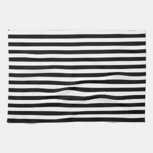 Black and White Stripes Kitchen Towel