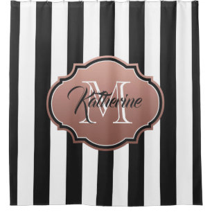 Black and White Stripes Monogram