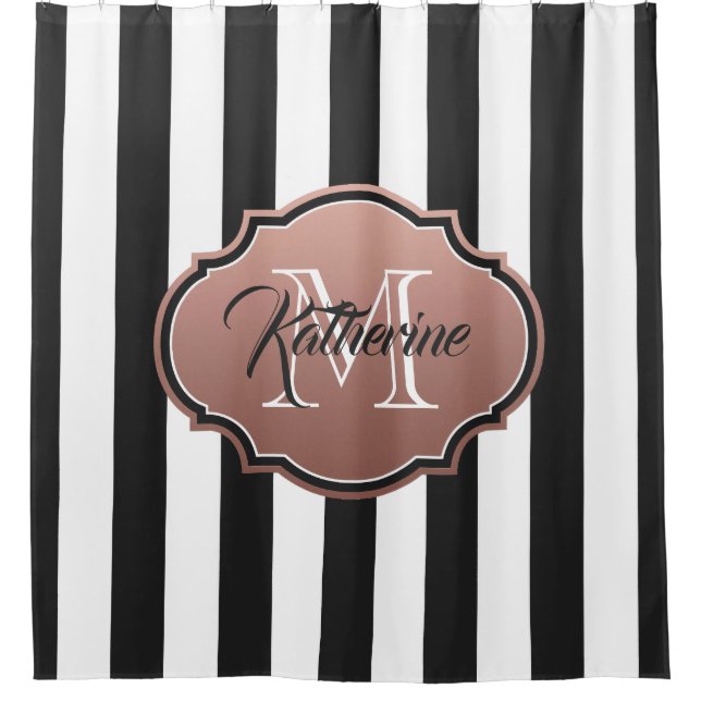 Black and White Stripes Monogram (Front)