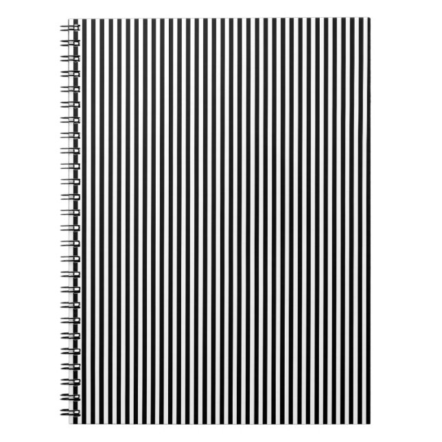 Black and White Stripes Notebook (Front)