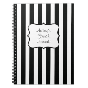 Black and White Stripes Notebook