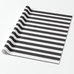 Black And White Stripes Pattern Wrapping Paper