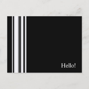 Black and White Stripes Postcard