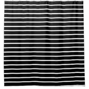 Black and White Stripes Shower Curtain