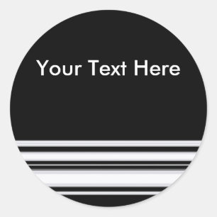 Black and White Stripes Sticker