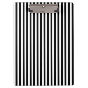 Black and White Stripes; Striped Clipboard