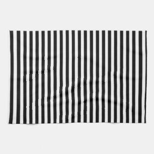 Black and White Stripes; Striped Kitchen Towel