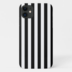 Black and White Stripes, Striped Pattern, Lines iPhone 11 Case