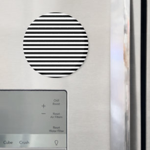 Black and White Stripes, Striped Pattern, Lines Magnet