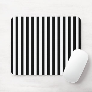 Black and White Stripes, Striped Pattern, Lines Mouse Pad
