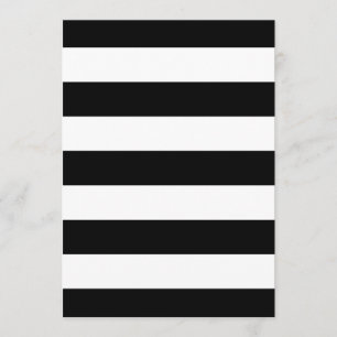 Black And White Stripes Stylish Invitation