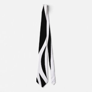 Black and White Stripes Tie