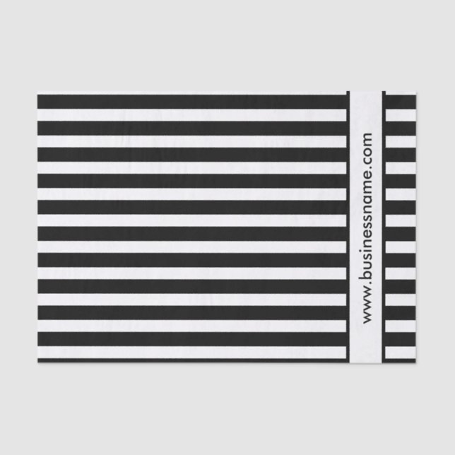 Black and White Stripes Tissue Paper (Front)