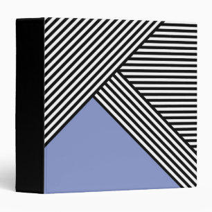 Black and white stripes with blue triangle binder