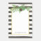 Black and White Stripes with Gold and Pine Cones