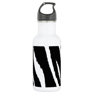 Black and White Strips 532 Ml Water Bottle