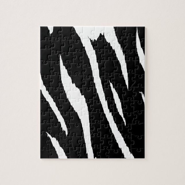 Black and White Strips Jigsaw Puzzle (Vertical)