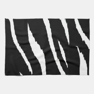 Black and White Strips Kitchen Towel
