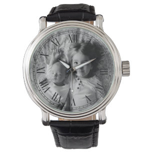 Black and White Style Custom Photo Watch