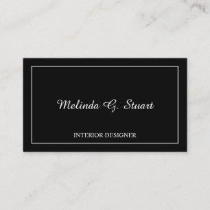 Black and White Stylish Business Card