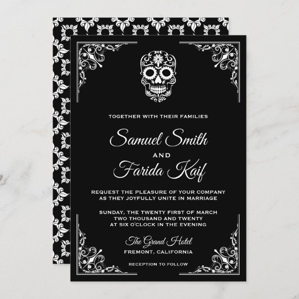 Skull Wedding Invitations &amp; Announcements | Zazzle CA