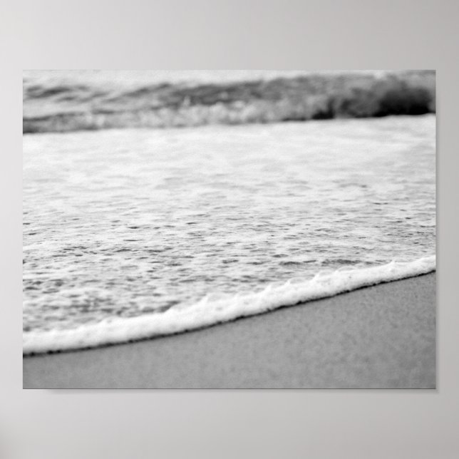 Black and White Summer beach Poster (Front)