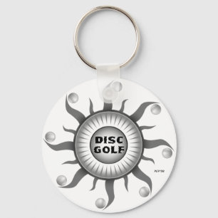 Black And White Sun Keychain
