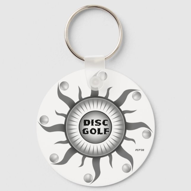 Black And White Sun Keychain (Front)