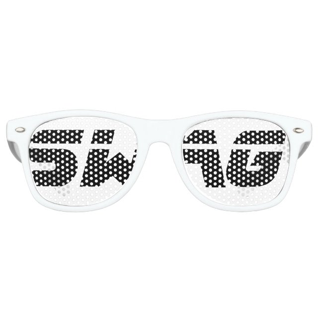 Black and White Swag Party Glasses (Front)
