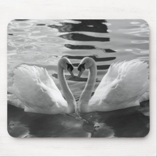 Black and White Swans Mousepad