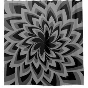 BLACK AND WHITE SWIRL FLOWERS