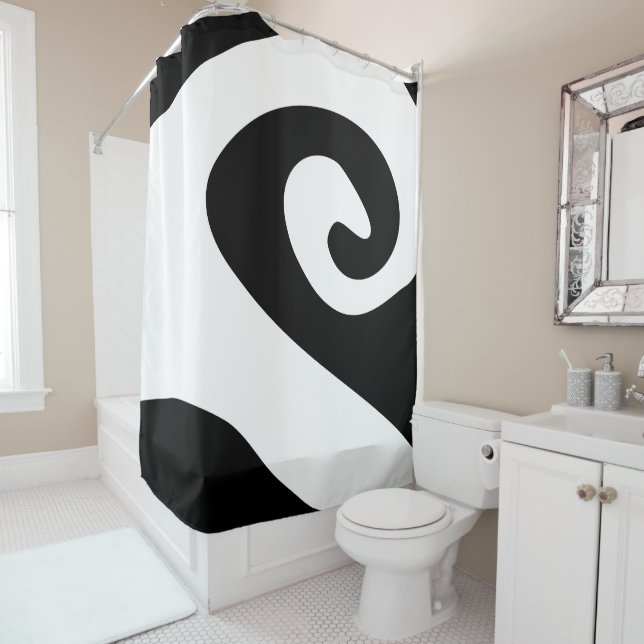 Black and White Swirl Wave (In Situ)