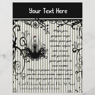 Black and White Swirled  Striped Flyer