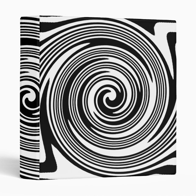 Black and white swirling pattern binder (Front/Spine)