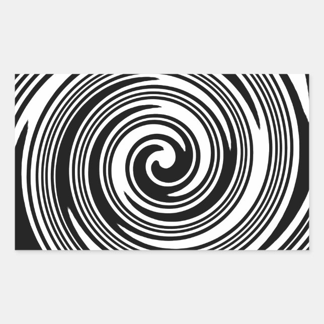 Black and white swirling pattern sticker (Front)