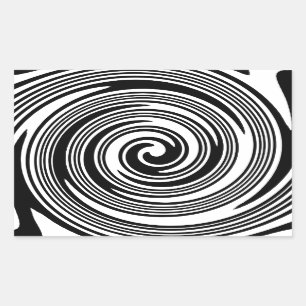 Black and white swirling pattern sticker