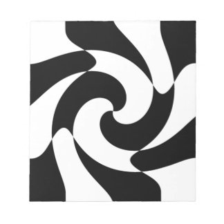 Black And White Swirls Notepad