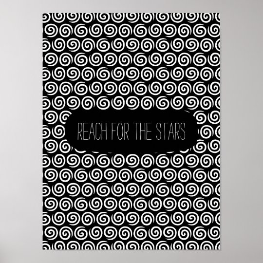 Black and White Swirls Poster