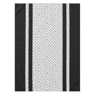 Black and white tablecloth