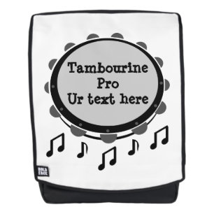 Black and White Tambourine Backpack