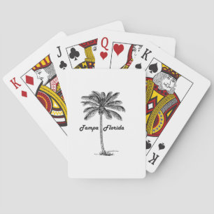 Black and White Tampa & Palm design Playing Cards